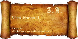 Biró Marcell névjegykártya