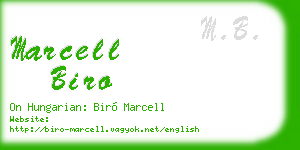 marcell biro business card